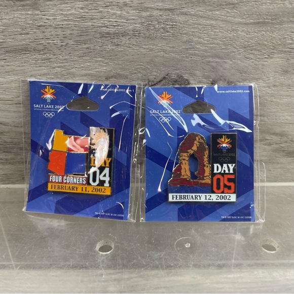 Aminco Accessories - 2002 Salt Lake Winter Olympics Aminco Pin Lot Of 2 DAY 4 Corners & 5 Utah Parks